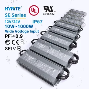 UL Switching LED Power Supply Constant Voltage Active PFC High Power Factor Waterproof IP67 12V 24V 110V 220V LED Driver