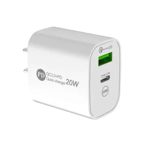 US EU Plug 20W PD Fast Charging USB-C Power Adapter for Phones