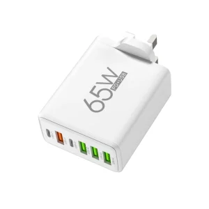 US EU UK 6-Port USB Type-C 65W PD Phone Wall Charger Adapter