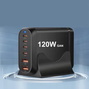 US EU UK AU Multiport USB C PD Fast Charging Wall Charger 120W 160W GaN 6 Port 3 USB C 3 USB a for iPhone Android Mobile