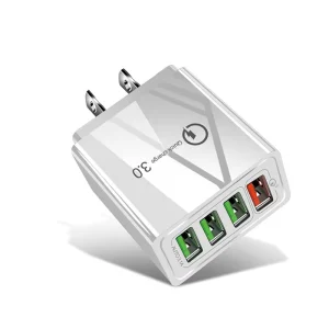US Plug 4-Port USB QC 3.0 18W 20W PD Fast Travel Wall Charger