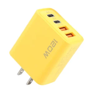 US Plug Travel Wall Charger KO-71 120W Dual PD Type-C and Dual QC3.0 USB Multi-Port Power Adapter