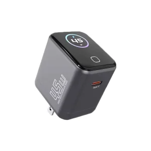US Spec 45W GaN Charger with USB-C Port, Digital TFT Display, Foldable Adapter for 17
