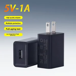 US Standard Charger 5V1A FCC Certified USB Power Adapter Plug for Mobile Phone Fast Charging Head QC2.0 PC Fireproof Material