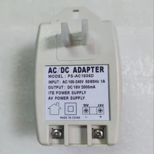 US Version 18VDC 2A AC/DC Power Supply Adapter with Screw-In Terminals