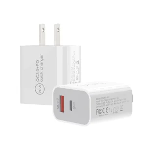 US Warehouse USB Type-C Dual Fast Wall Charger USB-C PD 20W QC3.0 Power Supply Adapter US Plug Quick Charger
