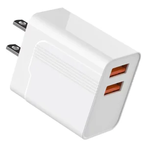 USB 2.0 5V 2.1A 10W Dual-Port Phone Charger Adapter