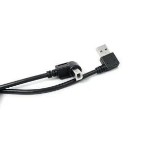 USB 3.1 Right Angle USB A to USB B Male 5A Fast Charging PVC Cable for Printer Scanner Cash Register