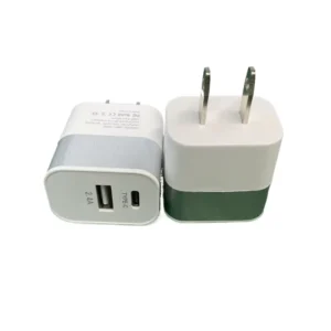 USB-A and USB-C 2.4A Fast Charging Wall Charger Power Adapter