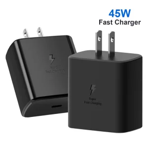 USB-C 5A 45W PD Fast-Charging Wall Adapter for S21, S22, S23, US Standard Plug