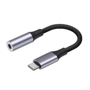 USB C Braided AUX Audio Adapter Earphone Converter Cable PVC Nylon Jacket for iPhone 15 for S24 S23 Ultra Computer