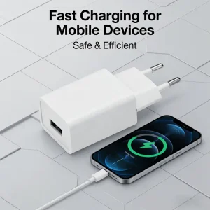 USB C Charger 10W AC Adapter with Fast Charging and Overcurrent Protection No Cable White