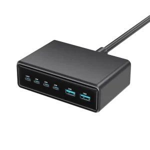 USB C Charger Block Charging Station, 200W Fast GaN 6-Port Multiple USBC Charging Hub, PD 65W Laptop Charger for Laptop & Phone