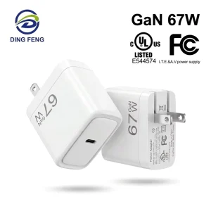 USB C PD3.0 67W Fast Charger Wall Plug Power Adapter for Mobile Phones and Laptops Foldable UL
