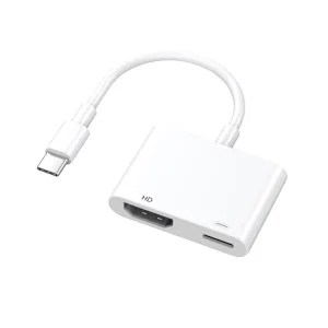 USB C to HDMI 2-in-1 Charger Cord Cable Digital AV Converter Woven Cable