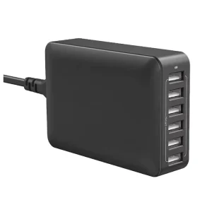 USB Charger Station 60W 6-in-1 USB Charging Hub, 6-Port Desktop Charging Station for Smartphone, Laptop and Power Bank