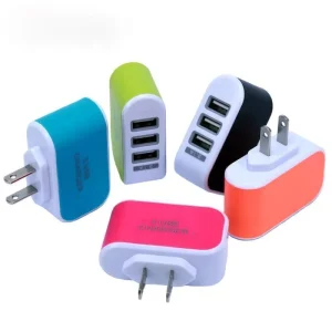 USB Fast Wall Charger US Plug 3 Ports 3.1A Portable Mobile Phone Travel Chargers for iPhone for Android Smartphone