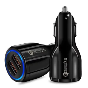 USB Quick Charge 3.0 Dual-Port Car Charger, 18W 6A USB Adapter