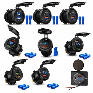 USB Super fast Charging 12 24V Car Camper Van Electric Vehicle & Motorcycle Charger