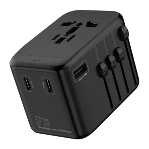 USB Type-C Phone Charger with 5 USB Ports and PD 65W Travel Adapter