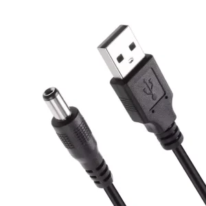 USB to DC 5.5mm Cable USB 2.0 a Type Male to DC 5.5 x 2.1mm Male Power Plug Barrel Connector DC 5V Cable