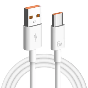 USB to Type C USB Tipo C Cable Quick Charge 6A for Phone USBC Wire Fast Charging Charger USB Type C Data Cable