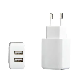 USB31 Dual-USB Wall Charger 10W 5V 2A for Mobile Phones and PC Fireproof Material