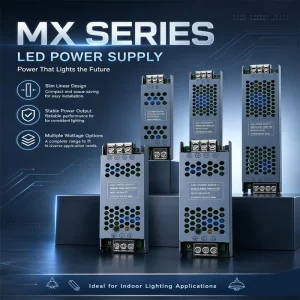 Ultra Thin 23mm Switching Power Supply Input Dc12v 24v Dual Output 60w 400w Compact Indoor Led Constant Voltage Driver