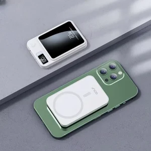 Ultra Thin 5000mAh Wireless Power Bank 15W 20W 22.5W Micro USB LED Display Magnetic Li-Polymer