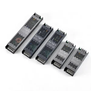 Ultra-thin DC 12V/24V Switching Power Supply for LED Light Strips 60W-400W 110-265V Input 85% Efficiency