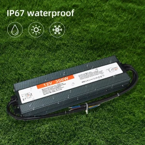 Ultra thin LED waterproof power supply 12V 300W output AC110 130V input suitable for monitoring and advertising lights