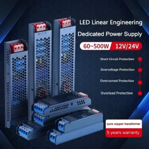 Ultra thin Switching Power Supply AC to DC 12V 24V Power Switch 60W 100W 150W 200W 300W 500W Constant Voltage