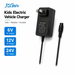 Universal 24V Lead Acid Battery Charger for Kids Ride On Car Electric Toy Scooter Power Adapter with Full Charge Safety Light