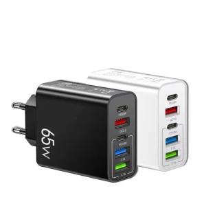 Universal 3.1A 65W Fast Charging Mobile Phone Charger with Type C PD USB, US EU UK Plug