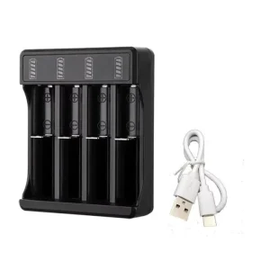 Universal Battery Charger With LED Indicator Cable 3.7V Smart Quick Rechargeable Lithium Battery Charger for 18650 16650 14500
