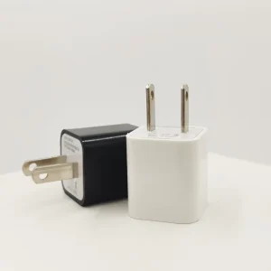 Universal Fast Charging Wall Plug Adapter for Phones 5V 1A USB Charger 5W Output Power Compatible with US EU Euro Plug Styles
