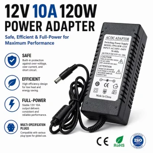 Universal Laptop Power Adapter AC DC 12V 15V 19V 20V 24V Notebook Charger Supply Multiple Tips CE RoHS Certified
