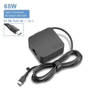 Universal Laptop Power Supply Adapter 65W USB C GaN Charger 5V 9V 12V 15V 20V Type C AC Adapter