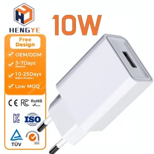 Universal Power USB Portable Adapter Single-Port EU US Plug Mobile Phone Wall Charger 10W 5V 2A