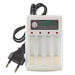 Universal Smart AC DC 4 Slots Flat Plug NiMH Battery Charger Compatible With Multiple Batteries 1.2V AA AAA Battery Charger