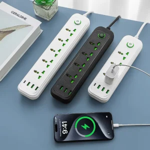 Universal Travel Adapter Multi Country Plug Outdoor Power Supply With USB Ports for Business Trip and Foreign Trade Procurement