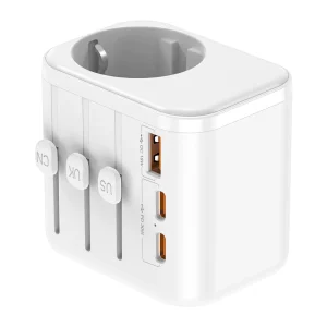 Universal Travel Adapter Wall Power Charger Plug with USB and Type C