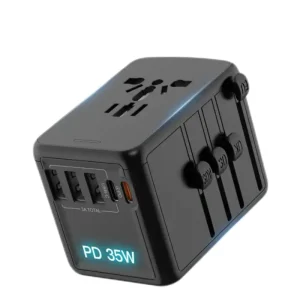 Universal Travel GaN Charger, 35W, 3 USB-C and 2 USB-A Ports, 100-240V, Worldwide