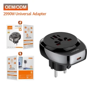 Universal Travel Plug 20W PD USB-C Charger 2990W Multi-Voltage Power Adapter