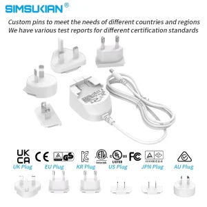 Universal Travel Power Supply Adapter 5V 12V 24V 1A 2A 3A 6W 15W Charger Wall Adapter Interchangeable Plug Power Converter