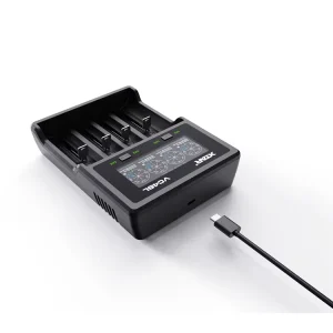 VC4SL 4 Slots USB Type-C Smart 3.6v 18650 Lithium Ion Battery Charger for Lithium Ion Battery 18650 20700 21700 Li-ion Charger