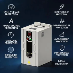 VFD Inverter 30KW 37KW 45KW 55KW 90KW 380V Three Phase 0-400Hz for Screw Air Compressor
