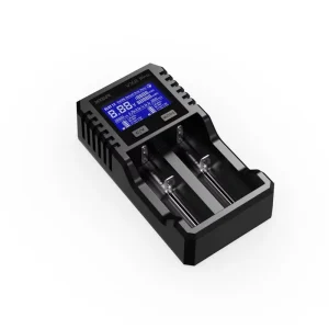 VX2 PRO 2 Slots Smart Fast Charging 1.2V Ni-MH 1.5V 3.6V Li-ion 3.2V LiFePO4 Batteries Type Charger and Capacity Tester