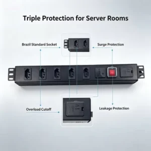 Vertical Rack PDU Power Distribution Unit 24 Way IEC C13 C19 Outlets 32A High Density Strip Surge Protection Server Racks Space