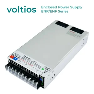 Voltios 600W 24V 26.5A Single Industrial Power Supply Active PFC 89% Efficiency Fan Cooled Enclosed Power Adapter 100% Load